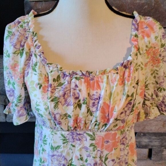 As U Wish Floral Dress Cottagecore - Picture 2 of 12